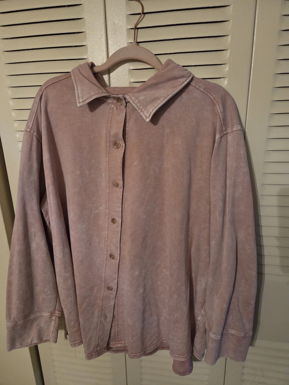 Washed Mauve Button-Up Shirt